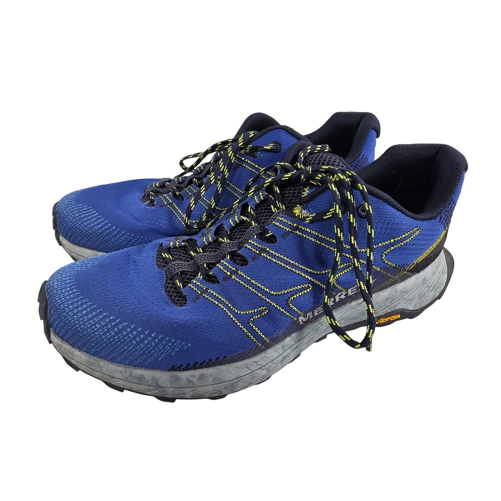 Merrell Moab Flight Mens Trail Running Shoes Blue Yellow J066747 Size 11.5 - Picture 2 of 7
